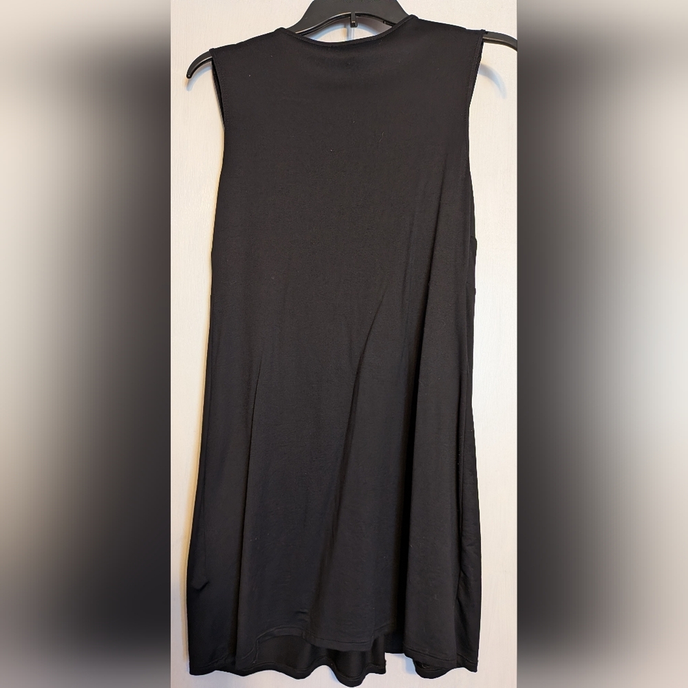 White House Black Market Black Tunic Top Or Dress XS - Picture 3 of 5